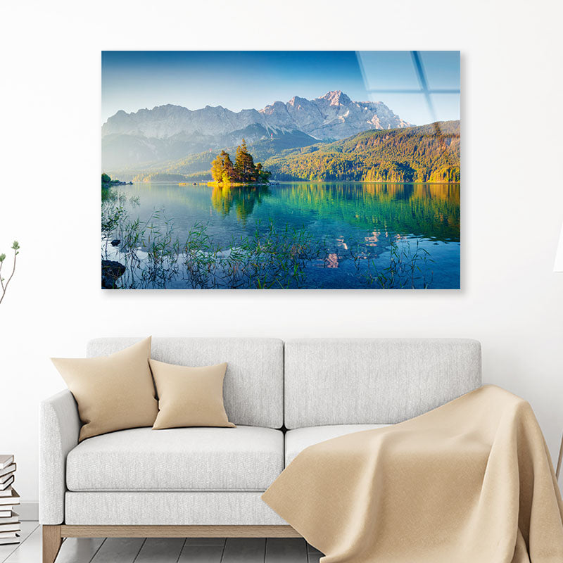 Great Summer Sunrise Lake Acrylic Glass Print Tempered Glass Wall Art 100% Made in Australia Ready to Hang