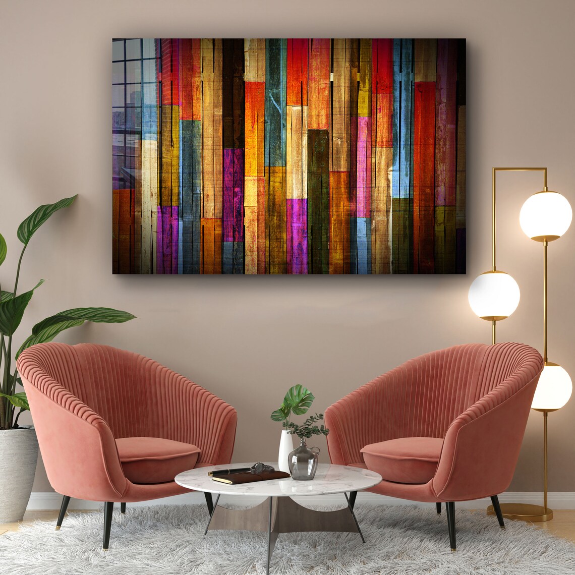 Abstract Painted Woods UV Direct Aluminum Print Australian Made Quality