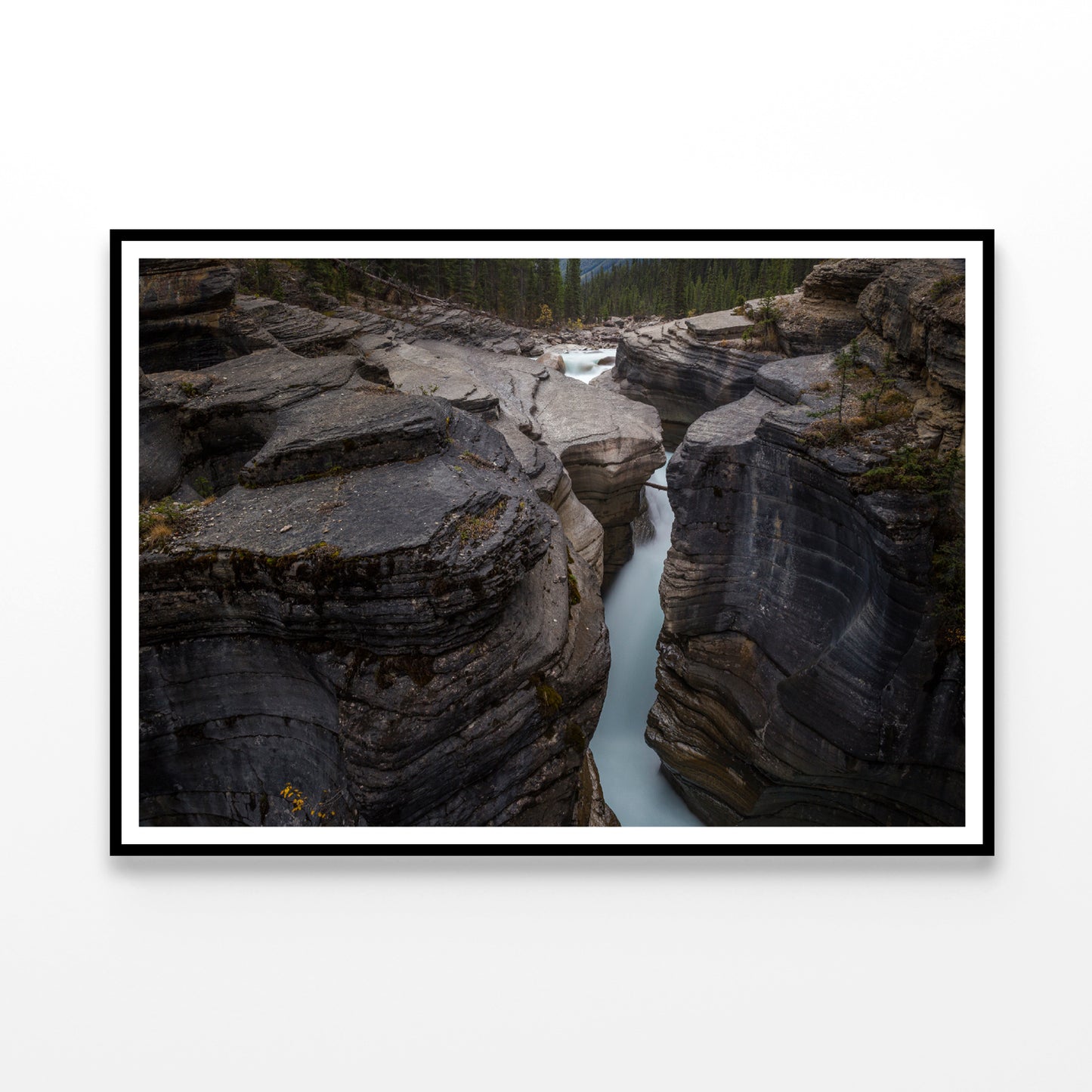 A River Flows through Cascading Over a Rocky Cliff Home Decor Premium Quality Poster Print Choose Your Sizes