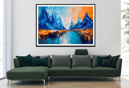 Abstract Mountain Oil Paint Home Decor Premium Quality Poster Print Choose Your Sizes