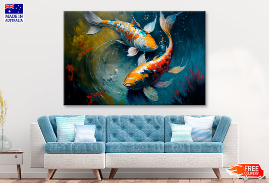 Sanke Koi Fish Oil Painting Limited Edition High Quality Print