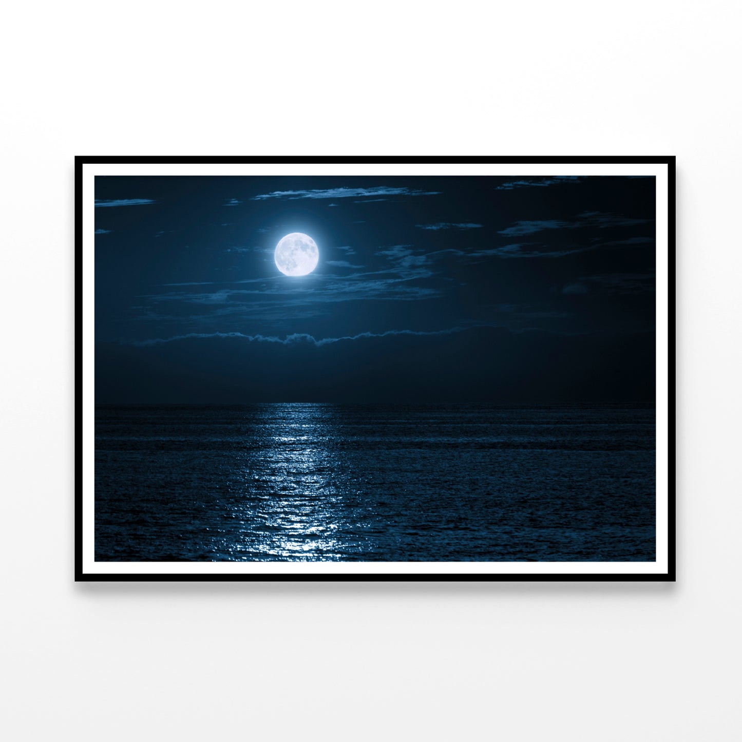 Moon In Night Sky Over the Sea Home Decor Premium Quality Poster Print Choose Your Sizes - Bella Home Decor
