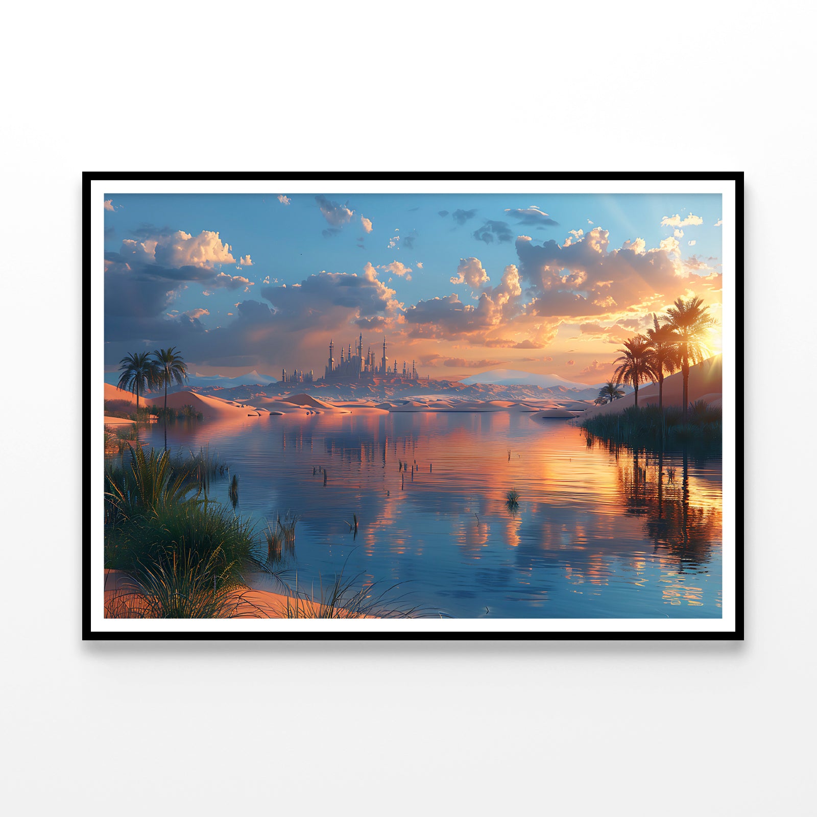River, Trees, and a Sunset Home Decor Premium Quality Poster Print Choose Your Sizes - Bella Home Decor