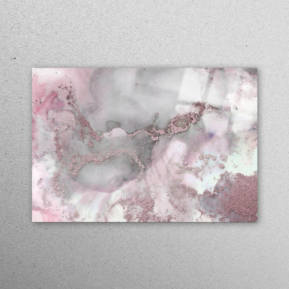 Pink And Gray Marble Acrylic Glass Print Tempered Glass Wall Art 100% Made in Australia Ready to Hang