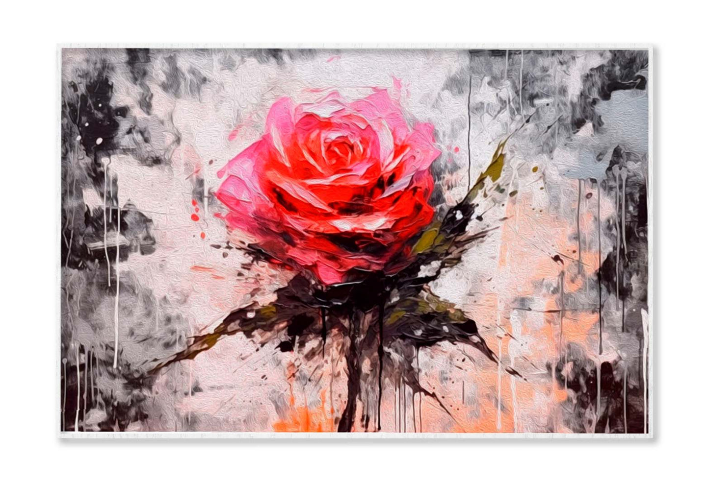 Rose Flower Abstract Art Wall Art Limited Edition High Quality Print