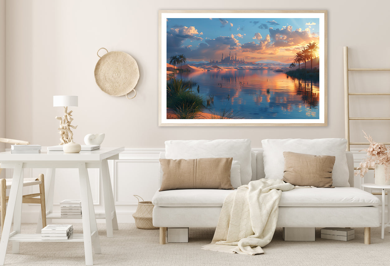 River, Trees, and a Sunset Home Decor Premium Quality Poster Print Choose Your Sizes - Bella Home Decor
