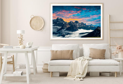 Mountain At Sunrise Time Home Decor Premium Quality Poster Print Choose Your Sizes