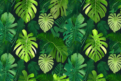Green Leaves Feature Print 100% Australian Made - Bella Home Decor