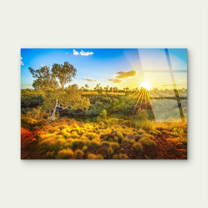 Pilbara Gorge Sunrise Western Australia Acrylic Glass Printing Wall Art Australian Made Quality