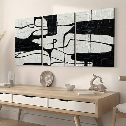 3pcs Modern Fashion Abstract Light Luxury Art Wall Art Set Canvas Unframed - High Quality Print 100% Australian Made Wall Canvas