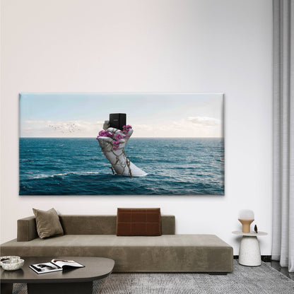 Carbon Footprint Technology Wall Art Canvas Office Home Room Framed 120x60cm