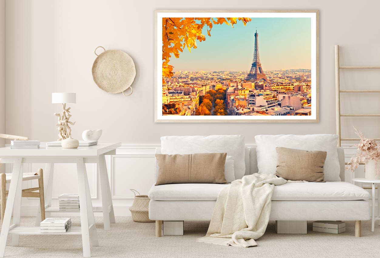 Eiffel Tower At Sunset, Paris, France Home Decor Premium Quality Poster Print Choose Your Sizes