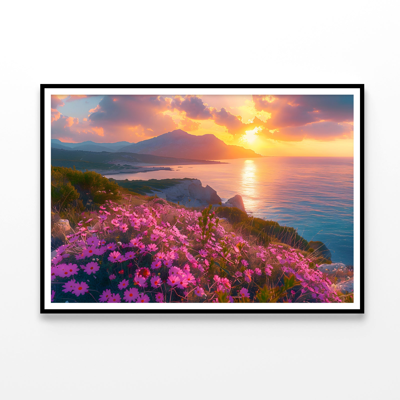 Beach, Flowers, Sky in Italy Home Decor Premium Quality Poster Print Choose Your Sizes - Bella Home Decor