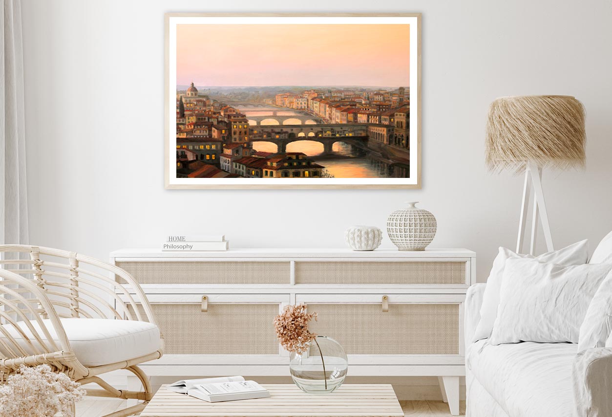Sunset Over Florence the Warm Sunlight Home Decor Premium Quality Poster Print Choose Your Sizes - Bella Home Decor