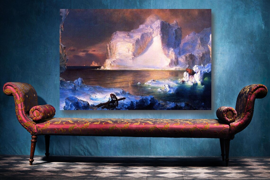 The Icebergs, Frederic Edwin Church UV Direct Aluminum Print Australian Made Quality