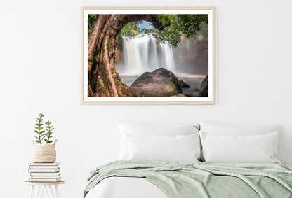 Amazing Water Fall with Rocks Home Decor Premium Quality Poster Print Choose Your Sizes