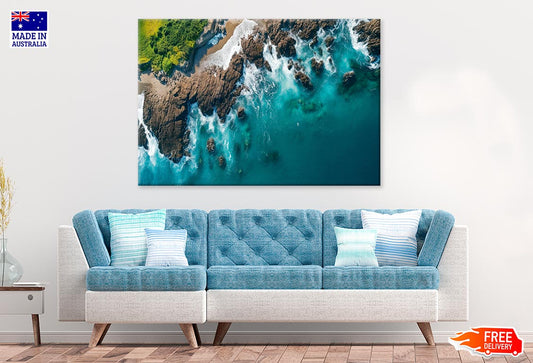 Drone View South Africa Coastal Print 100% Australian Made