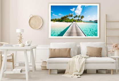 Tropical Island with Beautiful Beach Home Decor Premium Quality Poster Print Choose Your Sizes