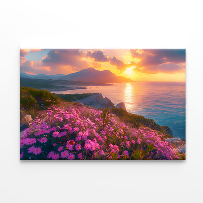 Beach, Flowers, Sky in Italy Print 100% Australian Made - Bella Home Decor