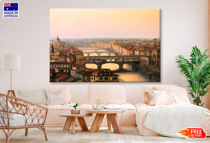 Sunset Over Florence the Warm Sunlight Wall Art Decor 100% Australian Made