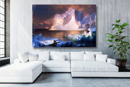 The Icebergs, Frederic Edwin Church UV Direct Aluminum Print Australian Made Quality