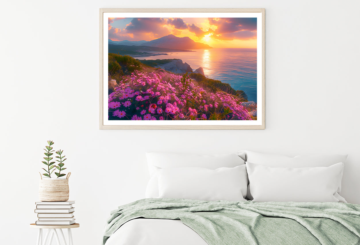 Beach, Flowers, Sky in Italy Home Decor Premium Quality Poster Print Choose Your Sizes - Bella Home Decor