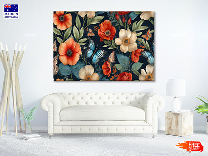 Flowers & Butterflies Featuring Print 100% Australian Made - Bella Home Decor