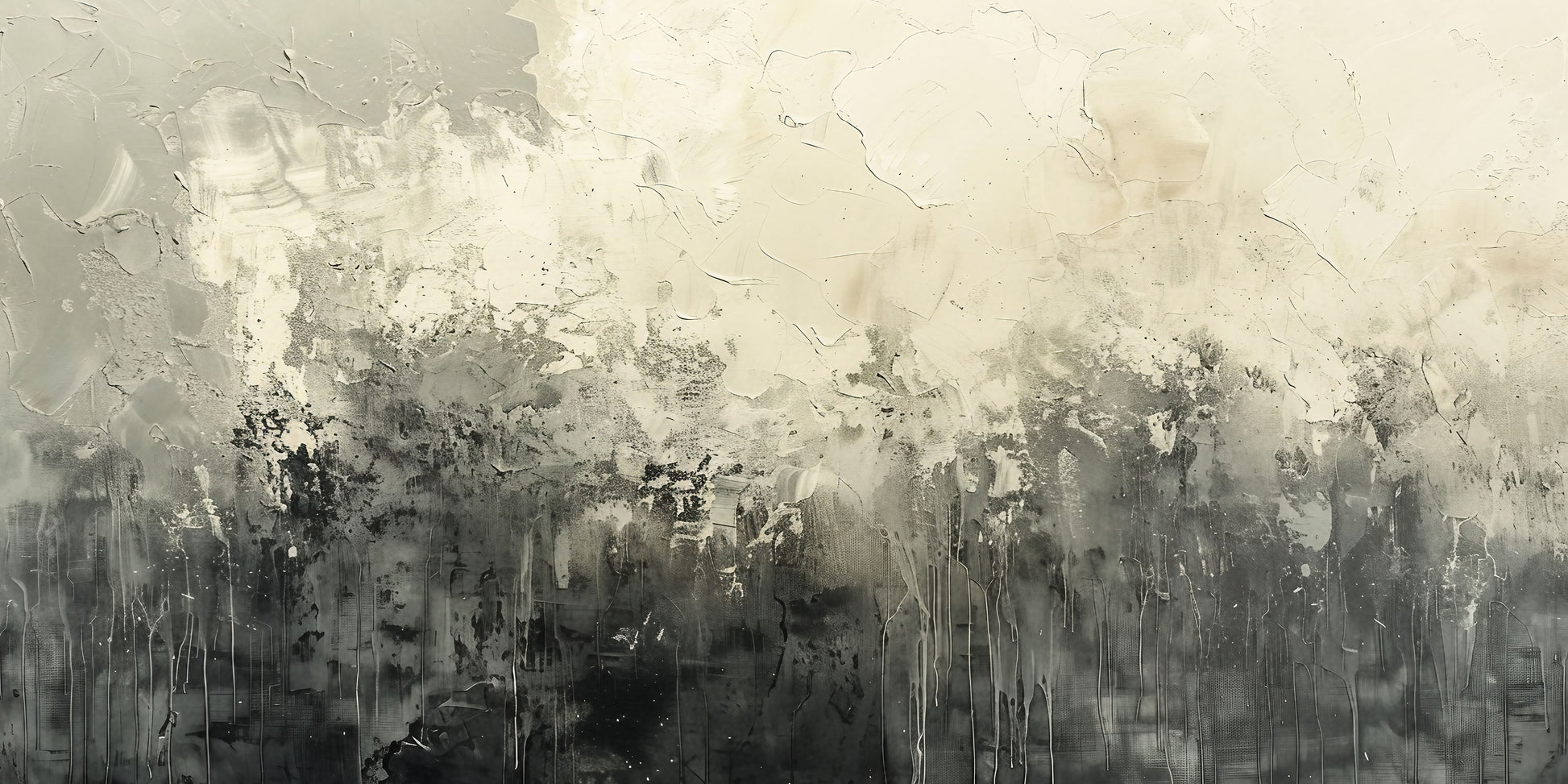 Neutral Grey Cream Abstract Texture Wall Art Canvas Office Home Framed 120x60cm