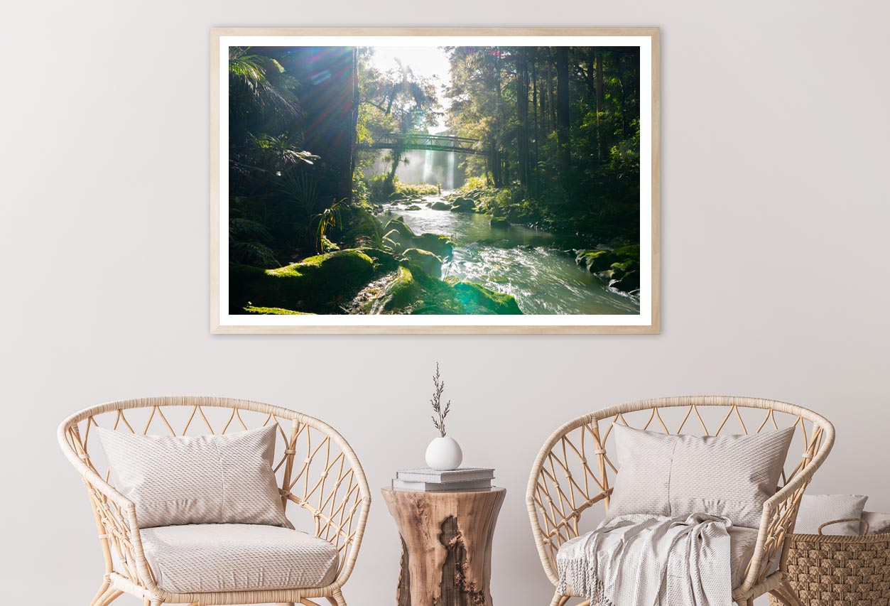 Misty Dark Dense Bush Lining Hatea River and Whangarei Fall Home Decor Premium Quality Poster Print Choose Your Sizes - Bella Home Decor