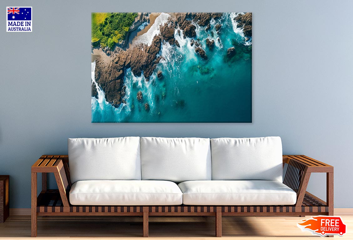 Drone View South Africa Coastal Print 100% Australian Made