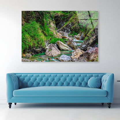 River Canyon in Taroko National Park Hualien Taiwan Acrylic Glass Print Tempered Glass Wall Art 100% Made in Australia Ready to Hang