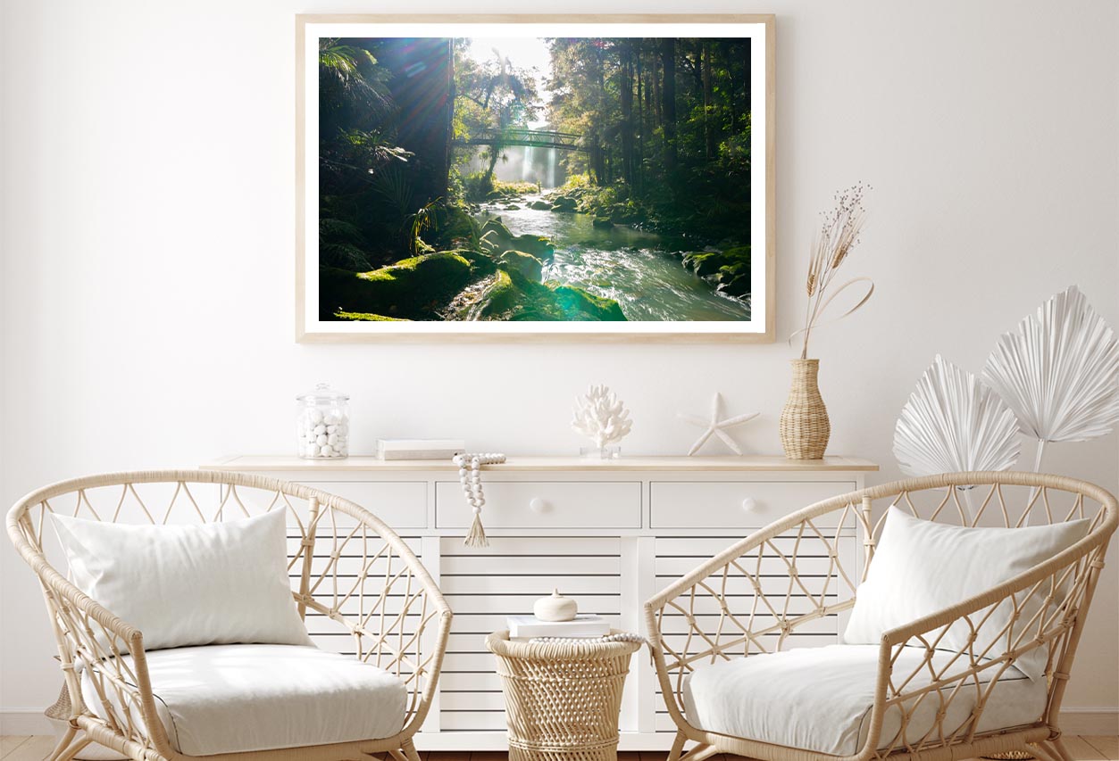 Misty Dark Dense Bush Lining Hatea River and Whangarei Fall Home Decor Premium Quality Poster Print Choose Your Sizes - Bella Home Decor