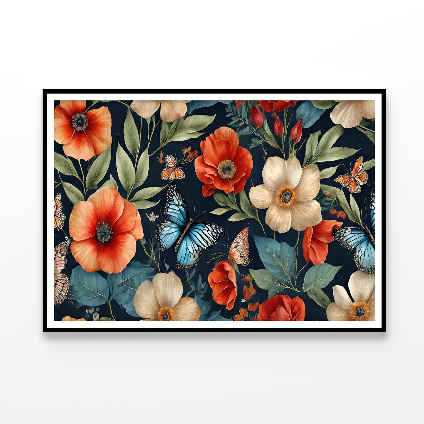 Flowers & Butterflies Featuring Home Decor Premium Quality Poster Print Choose Your Sizes - Bella Home Decor