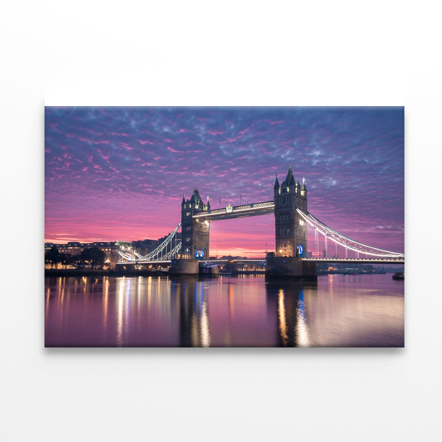 Beautiful Pink Sky with Bridge Print 100% Australian Made