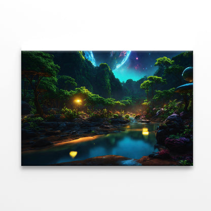 View of Night in the Mountains Print 100% Australian Made - Bella Home Decor