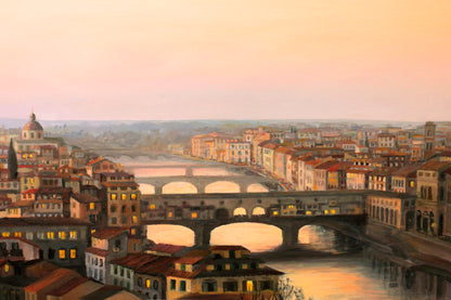 Sunset Over Florence the Warm Sunlight Wall Art Decor 100% Australian Made