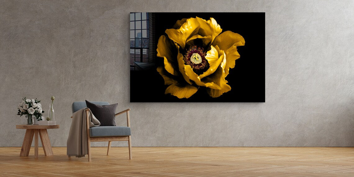 Yellow Flower Closeup UV Direct Aluminum Print Australian Made Quality