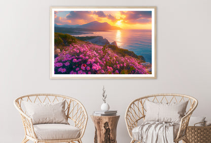 Beach, Flowers, Sky in Italy Home Decor Premium Quality Poster Print Choose Your Sizes - Bella Home Decor