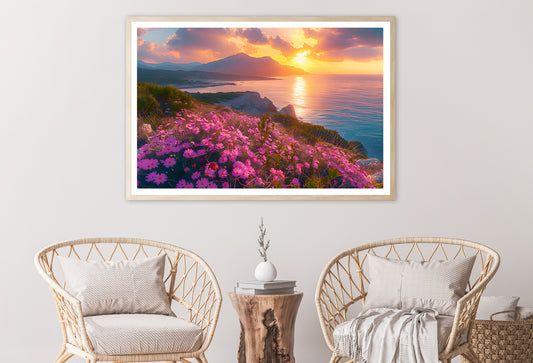 Beach, Flowers, Sky in Italy Home Decor Premium Quality Poster Print Choose Your Sizes - Bella Home Decor