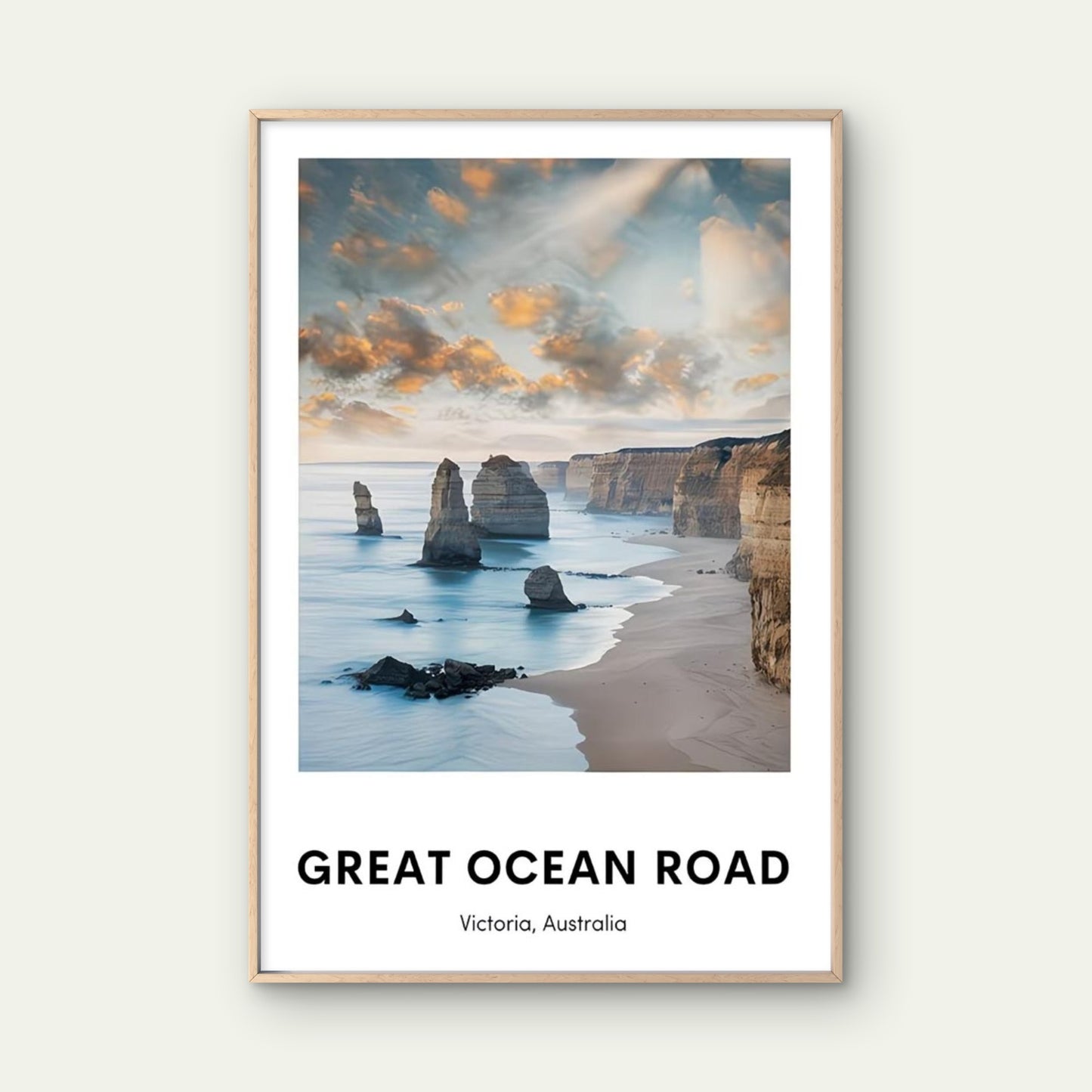 Great Ocean Road in Victoria, Australia Travel Poster Print Wall Art - Bella Home Decor