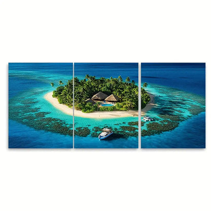 3pcs Fiji & South Pacific Island Metal Print Ready to Hang Art