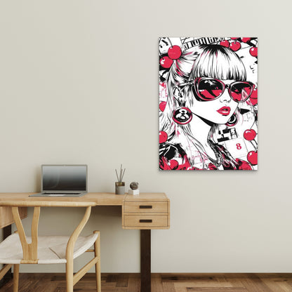 Lookout Wearing Pink Glasses 60x90cm Metal Print Ready to Hang - Bella Home Decor