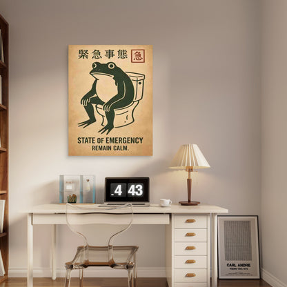 Frog Emergency 60x90cm Metal Print Ready to Hang - Bella Home Decor