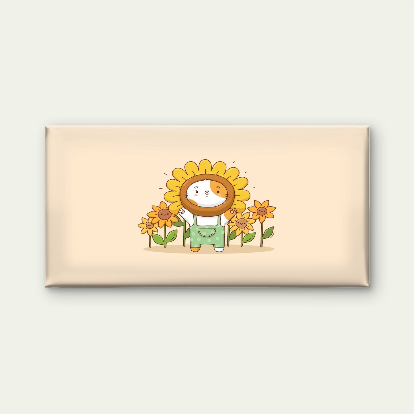 Cute Sunflower Costume Cat Wall Art Canvas Office Home Room Framed 120x60cm