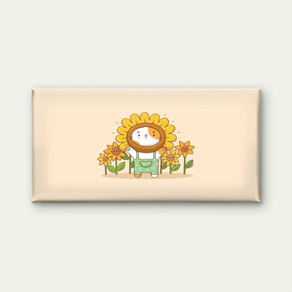 Cute Sunflower Costume Cat Wall Art Canvas Office Home Room Framed 120x60cm