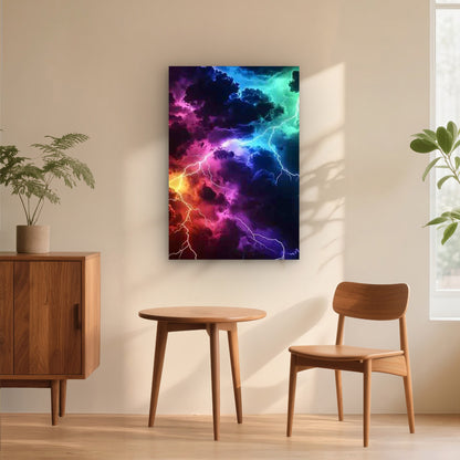 Lightning Bolt & Thunderstorm 60x90cm Metal Print Ready to Hang