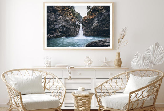 Forest In a Rocky Waterfall Home Decor Premium Quality Poster Print Choose Your Sizes