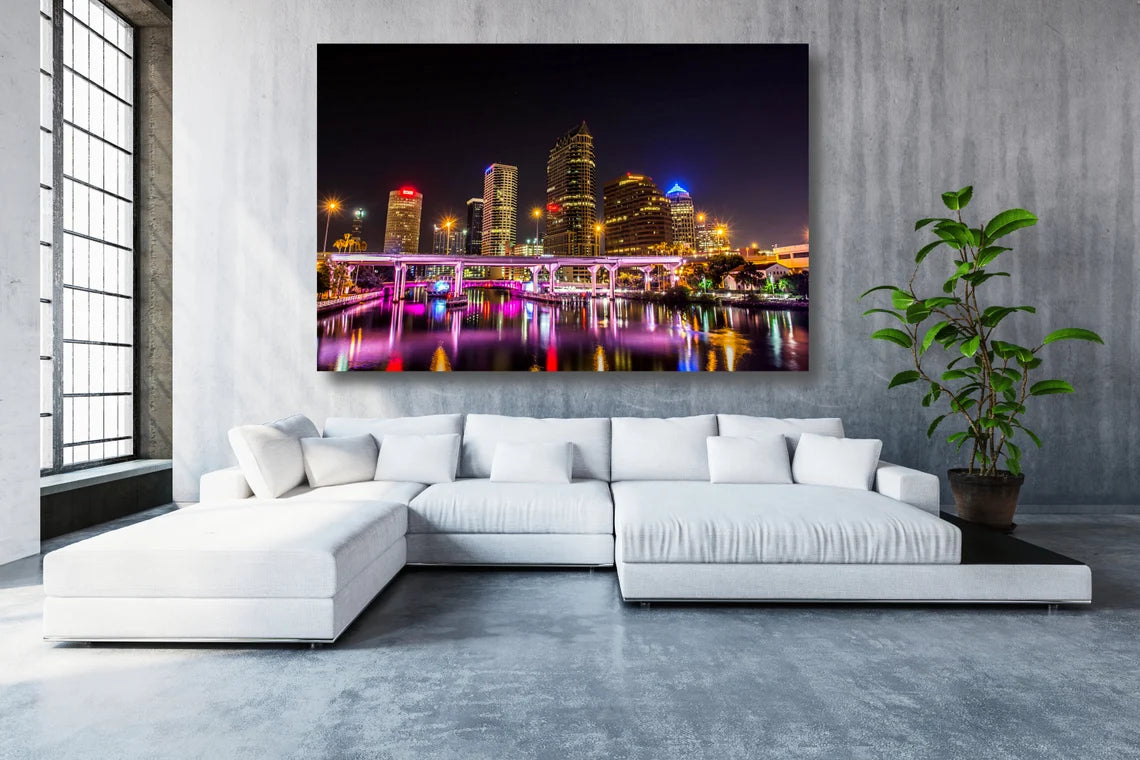 Tampa Florida Cityscape UV Direct Aluminum Print Australian Made Quality