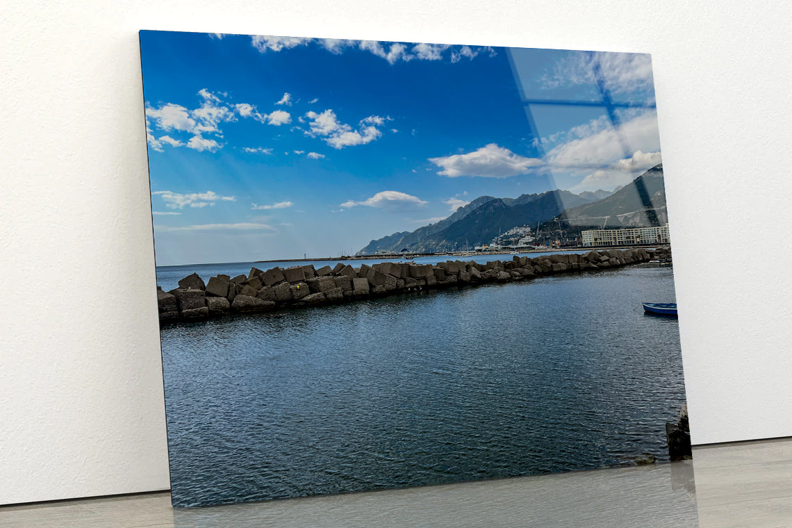Beautiful Coast of Salerno Italy Acrylic Glass Print Tempered Glass Wall Art 100% Made in Australia Ready to Hang - Bella Home Decor