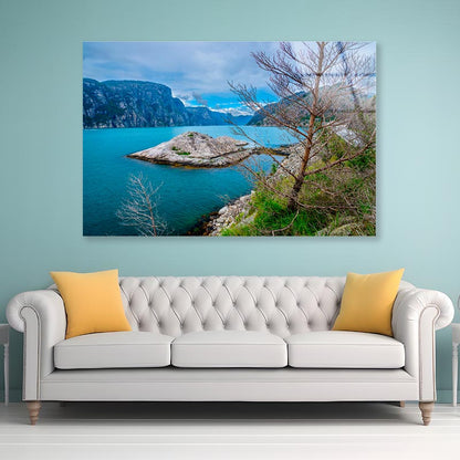 View to Lysefjord in Norway Acrylic Glass Print Tempered Glass Wall Art 100% Made in Australia Ready to Hang